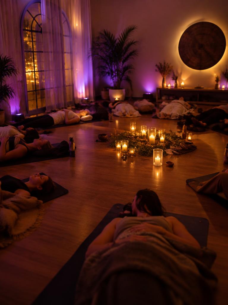 Group breathwork circle